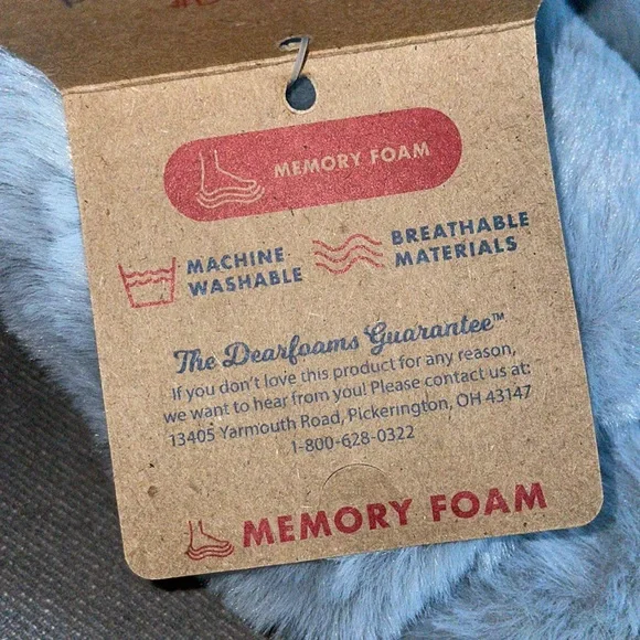NWT.  Dearfoams slippers.  Size Small 5-6 - Picture 4 of 5